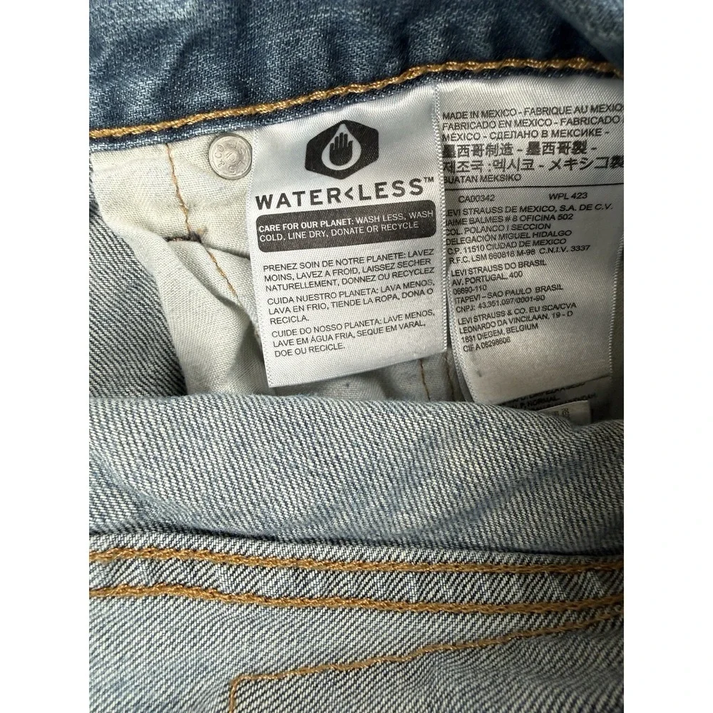 Levi's 553 Mens Blue Denim Relaxed Fit Straight‎ Leg Jeans Size 36x30